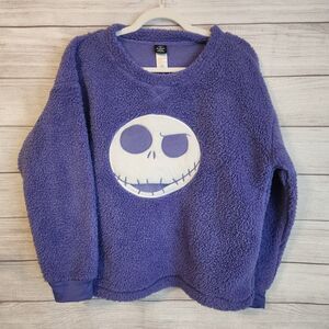 Disney Nightmare before Christmas Large faux fur sleepwear sweatshirt